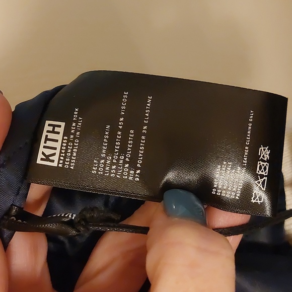 NBA Kith and Knicks White SHEEPSKIN Leather Varsity Coaches Jacket RARE - Picture 17 of 17